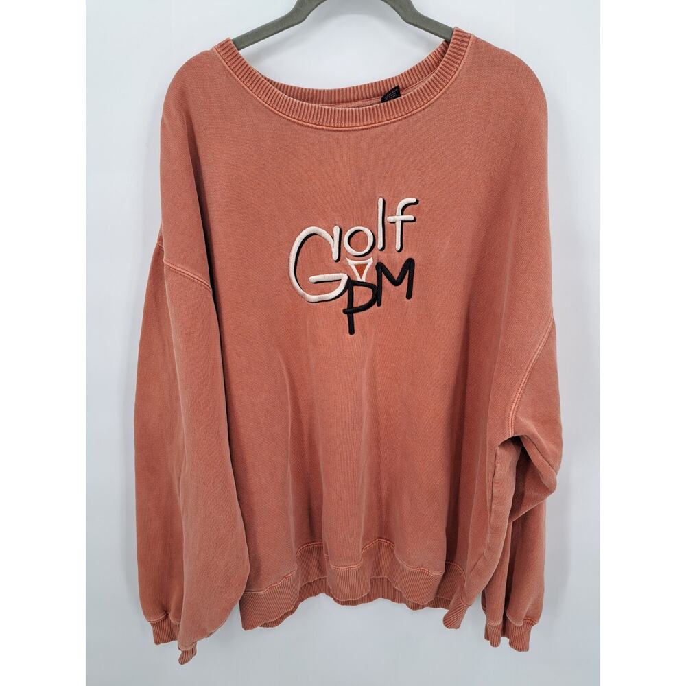 Ahead Authentics Men's Golf PM Orange Sweatshirt Size XL Classic Heavy